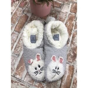 Jane And Bleecker Critter Ballerinas Plush Hose Slippers Soft Bunny One Pair